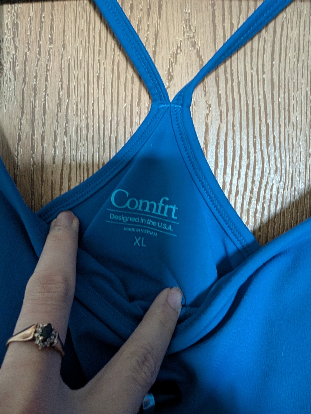 Blue Strappy Bralette Crop Top - Picture 2 of 2